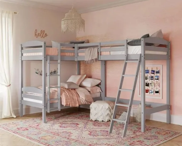 Giường tầng cho 3 bé gái
